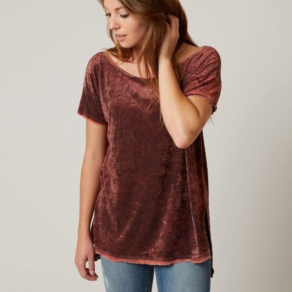 Free People Washed Velvet T-Shirt